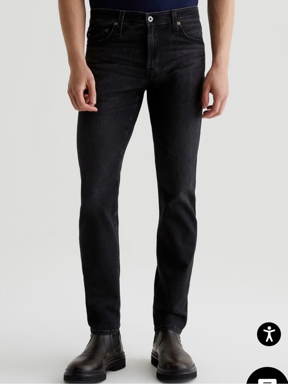 AG The Tellis Modern Slim Jean, black, 18 inch Waist